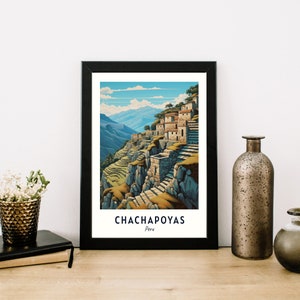Chachapoyas Travel Print, Chachapoyas Peru Travel Gift, Printable City Poster, Digital Download, Wedding Gift, Birthday Present image 2