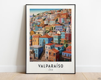 Valparaíso Historic Quarter (Unesco World Heritage Site) Travel Print Wall Art, Valparaíso - Chile City Print, Digital Download, Wall Art