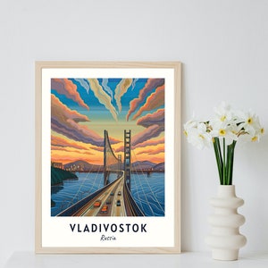 Vladivostok Travel Print, Vladivostok Russia Travel Gift, Printable City Poster, Digital Download, Wedding Gift, Birthday Present image 3