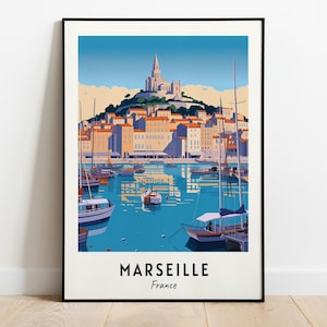 Marseille Reise-Druck, Marseille - Frankreich Stadt Druck, Marseille Reisegeschenk, Marseille Poster, Digitaler Download, Reisegeschenk