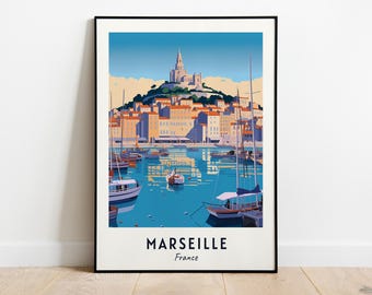 Marseille Travel Print Wall Art, Marseille - France City Print, Marseille Travel Gift, Marseille City Poster, Digital Download, Travel Gift