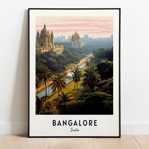 Bangalore Travel Print Wall Art, Bangalore - India City Print, Bangalore Travel Gift, Bangalore City Poster, Digital Download, Travel Gift