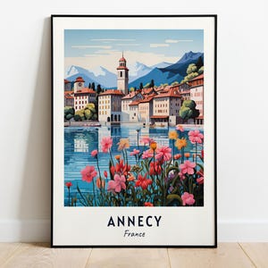Annecy Travel Print Wall Art, Annecy - France City Print, Annecy Travel Gift, Annecy City Poster, Digital Download, Travel Gift, Wall Art