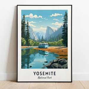 Yosemite Travel Print Wall Art, Yosemite - National Park City Print, Yosemite Travel Gift, Yosemite City Poster, Digital Download, Wall Art