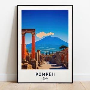 Pompeii Travel Print Wall Art, Pompeii - Italy City Print, Pompeii Travel Gift, Pompeii City Poster, Digital Download, Travel Gift, Wall Art