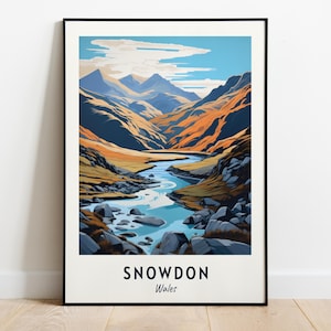 Snowdon, Wales Travel Print Wall Art, Snowdon - Wales City Print, Snowdon, Wales Travel Gift, Snowdon, Wales Poster, Digital Download
