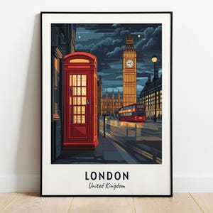 London Travel Print Wall Art, London - United Kingdom City Print, London Travel Gift, London City Poster, Digital Download, Travel Gift