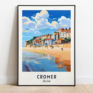 Cromer, Norfolk Travel Print Wall Art, Cromer - Norfolk City Print, Cromer, Norfolk Travel Gift, Cromer, Norfolk Poster, Digital Download