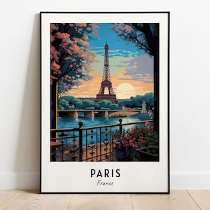 Paris Travel Print Wall Art, Paris - France City Print, Paris Travel Gift, Paris City Poster, Digital Download, Travel Gift, Wedding Gift