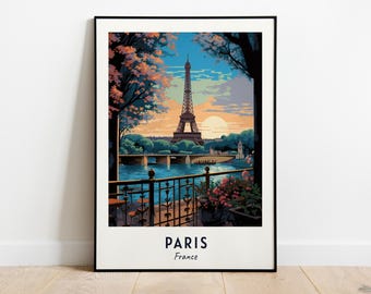 Paris Travel Print Wall Art, Paris - France City Print, Paris Travel Gift, Paris City Poster, Digital Download, Travel Gift, Wedding Gift