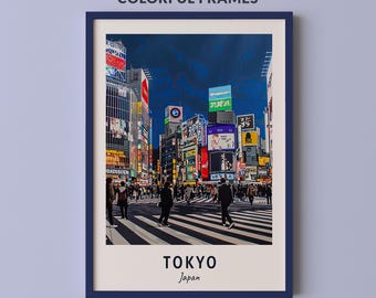 Tokyo Travel Poster Japan Print Wall Art City Print Cityscape Artwork Travel Wall Decor Digital Download Travel Gift