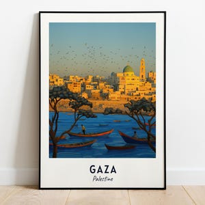 Gaza Travel Print Wall Art, Gaza - Palestine City Print, Gaza Travel Gift, Gaza City Poster, Digital Download, Travel Gift, Gaza Home Decor