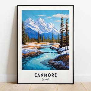 Canmore Travel Print Wall Art, Canmore - Canada City Print, Canmore Travel Gift, Canmore City Poster, Digital Download, Travel Gift