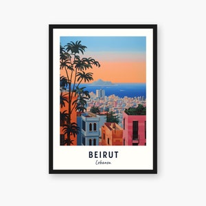 Beirut Travel Print, Beirut - Lebanon Travel Gift, Beirut Digital Download, Lebanon Poster, Beirut artwork, Beirut City Print, Lebanon Print