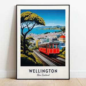 Wellington Travel Print Wall Art, Wellington - New Zealand City Print, Wellington Travel Gift, Wellington City Poster, Digital Download