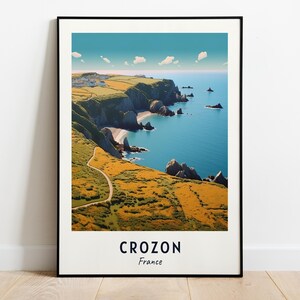 Stampa da parete Crozon Travel, stampa della città di Crozon - Francia, regalo di viaggio Crozon, poster della città di Crozon, download digitale, regalo di viaggio, arte da parete