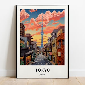 Tokyo Travel Print Wall Art, Tokyo - Japan City Print, Tokyo Travel Gift, Tokyo City Poster, Digital Download, Travel Gift, Tokyo Home Decor