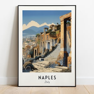 Naples Travel Print Wall Art, Naples - Italy City Print, Naples Travel Gift, Naples City Poster, Digital Download, Travel Gift, Wedding Gift