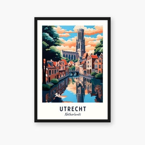 Utrecht Travel Print, Utrecht - Netherlands Travel Gift, Printable City Poster, Digital Download, Wedding Gift, Birthday Present