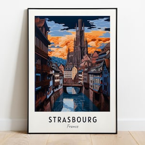 Strasbourg Travel Print Wall Art, Strasbourg - France City Print, Strasbourg Travel Gift, Strasbourg City Poster, Digital Download, Wall Art