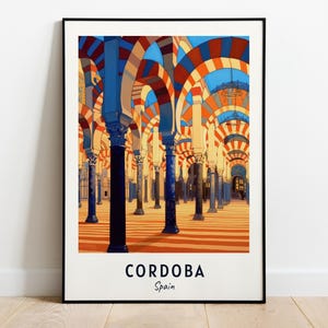 Moskee-kathedraal van Cordoba reisafdruk kunst aan de muur, Cordoba - Spanje stad print, moskee-kathedraal van Cordoba reiscadeau, digitale download