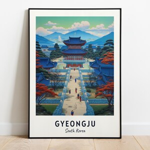Bulguksa Temple Travel Print Wall Art, Gyeongju - South Korea City Print, Bulguksa Temple Travel Gift, Bulguksa Temple Poster, Travel Gift