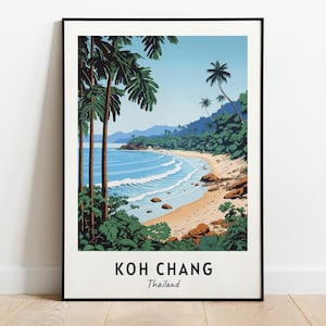 White Sand Beach Travel Print Wall Art, Koh Chang - Thailand City Print, White Sand Beach Reiscadeau, White Sand Beach Poster, Reiscadeau