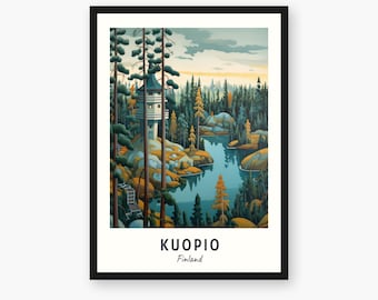 Kuopio Travel Print, Kuopio - Finland Travel Gift, Printable City Poster, Digital Download, Wedding Gift, Birthday Present