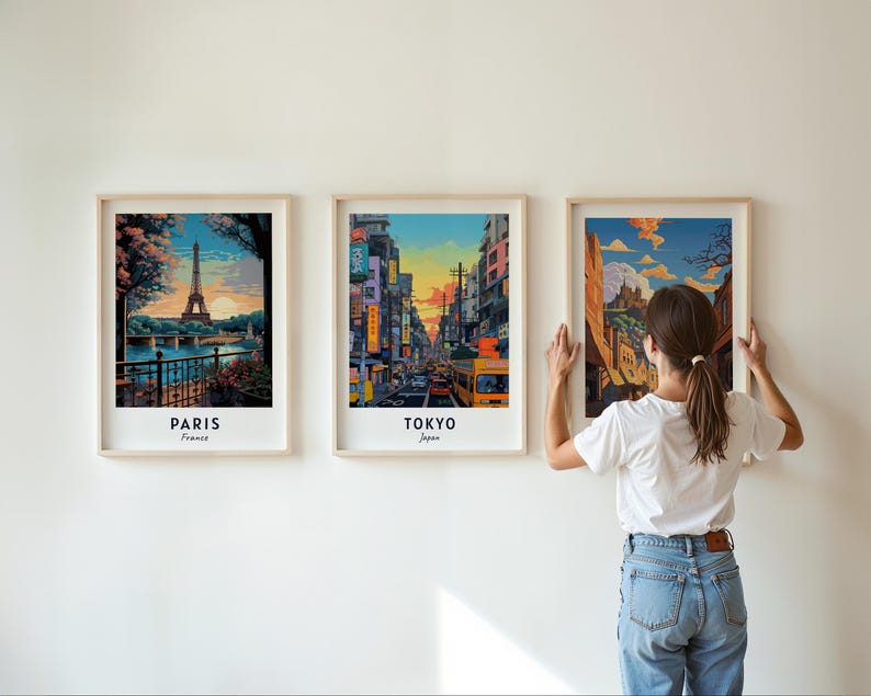 Tokyo Travel Poster Japan Print Wall Art City Print Cityscape Artwork Travel Wall Decor Digital Download Travel Gift image 4