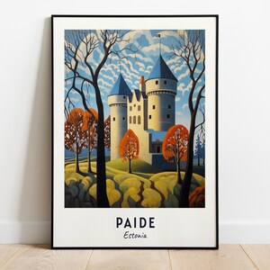 Paide Travel Print Wall Art, Paide - Estonia City Print, Paide Travel Gift, Paide City Poster, Digital Download, Travel Gift, Wedding Gift