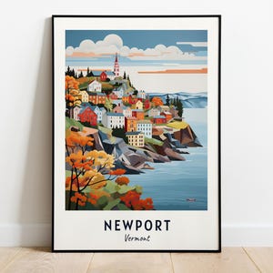 Newport Travel Print Wall Art, Newport - Vermont City Print, Newport Travel Gift, Newport City Poster, Digital Download, Travel Gift