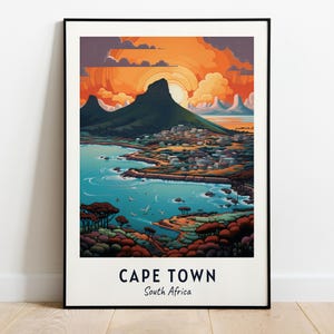 Cape Town Travel Print Wall Art, Cape Town - South Africa City Print, Cape Town Travel Gift, Cape Town City Poster, Digital Download