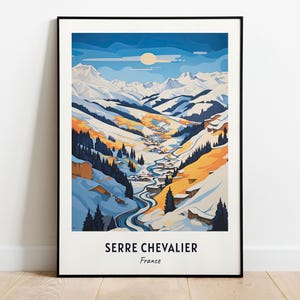 Serre Chevalier, France Travel Print Wall Art, Serre Chevalier - France City Print, Serre Chevalier, France Travel Gift, Serre Chevalier