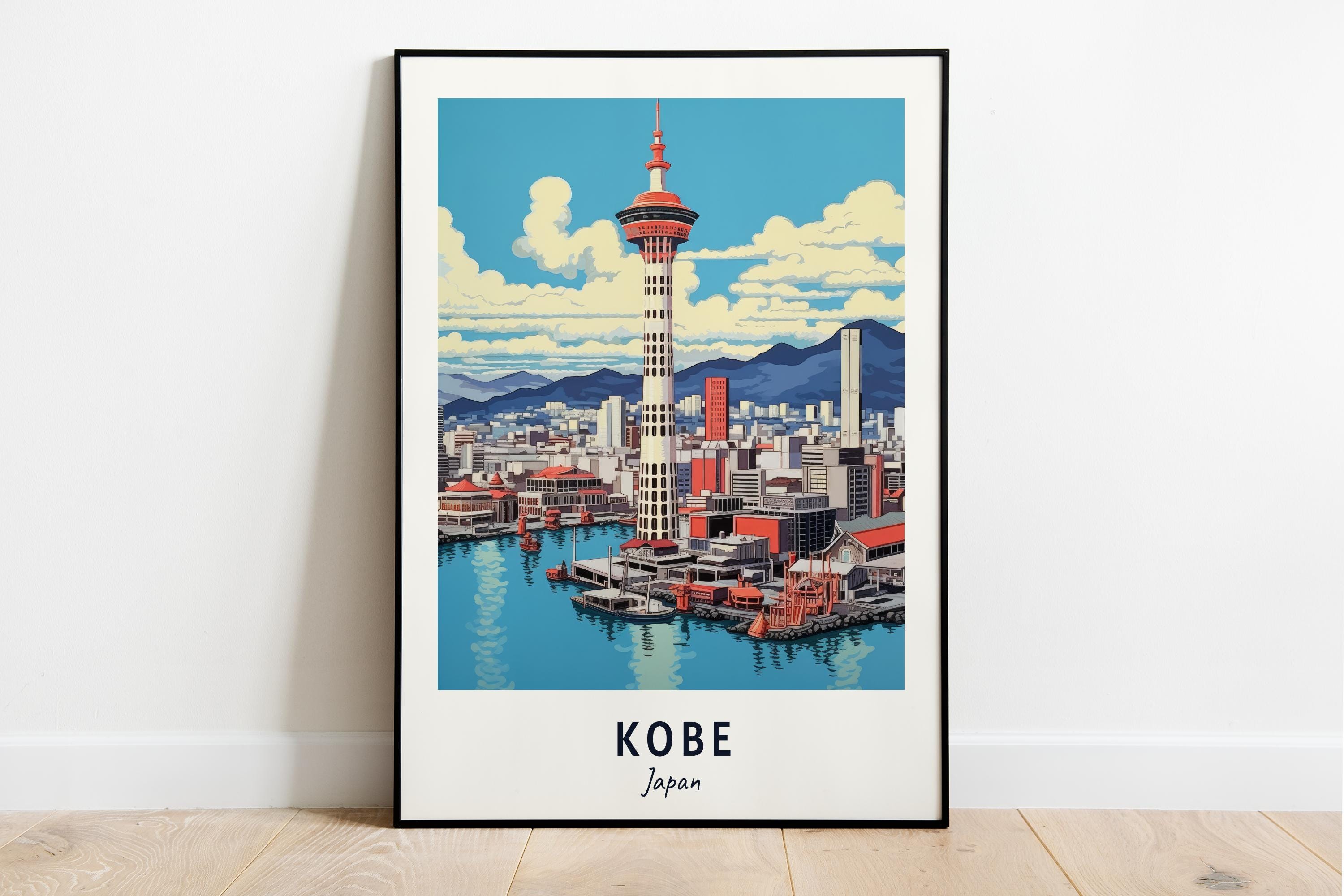 神戸ポートタワー旅行プリントウォールアート、神戸 - 日本都市プリント、神戸ポートタワー旅行ギフト、神戸ポートタワーポスター、デジタルダウンロード -  Etsy 日本