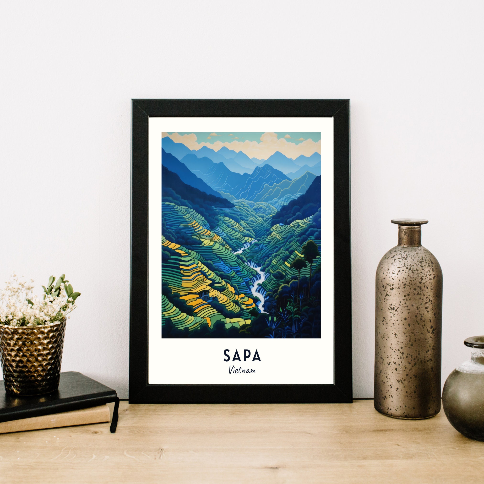 Discover Affiche Vintage De Voyage Sapa - Voyage Au Vietnam