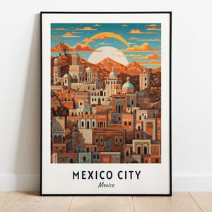 Impresión de viaje a la Ciudad de México, arte mural, impresión de la Ciudad de México, regalo de viaje a la Ciudad de México, póster de la Ciudad de México, descarga digital