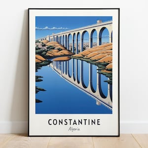 Sidi M&#039;cid Bridge Travel Print Wall Art, Constantine - Algeria City Print, Sidi M&#039;cid Bridge Travel Gift, Digital Download