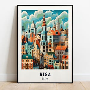 Old Town (Unesco World Heritage Site) Travel Print Wall Art, Riga - Latvia City Print, Old Town (Unesco World Heritage Site) Travel Gift