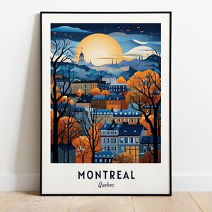 Impression d'art mural voyage Montréal, Montréal - Impression de la ville de Québec, cadeau de voyage Montréal, affiche de la ville de Montréal, téléchargement numérique, cadeau de voyage