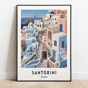 Oia Dorf Reise, Santorini - Griechenland Stadt Druck, Oia Dorf Reise Geschenk, Oia Dorf Poster, digitaler Download, Reisegeschenk