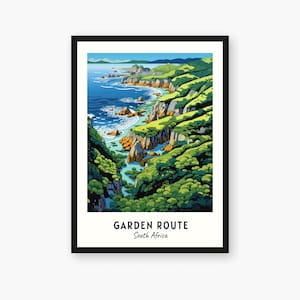 Garden Route Travel Print, Garden Route - South Africa Travel Gift, Printable City Poster, Digital Download, Wedding Gift, Birthday Gift