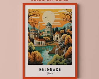 Belgrade Skyline Serbia, Poster Print Cityscape Art ZX (22712) - Etsy