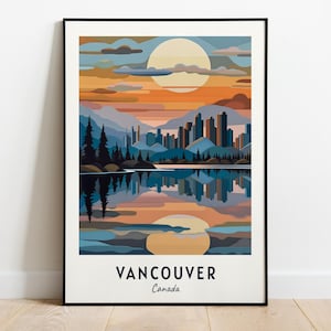 Vancouver Travel Print Wall Art, Vancouver - Canada City Print, Vancouver Travel Gift, Vancouver City Poster, Digital Download, Travel Gift