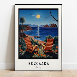 Bozcaada Travel Print Wall Art, Bozcaada - Turkey City Print, Bozcaada Travel Gift, Bozcaada City Poster, Digital Download, Travel Gift