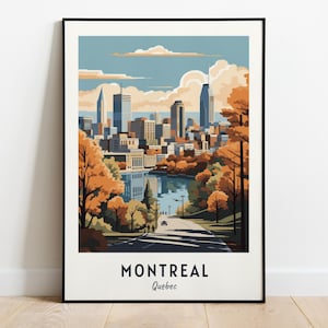Impression d'art mural voyage Montréal, Montréal - Impression de la ville de Québec, cadeau de voyage Montréal, affiche de la ville de Montréal, téléchargement numérique, cadeau de voyage