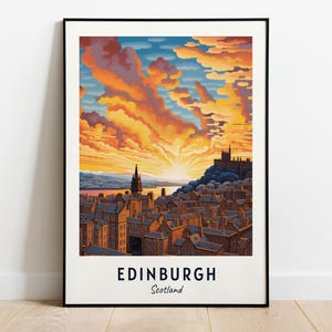 Edinburgh Travel Print Wall Art, Edinburgh - Scotland City Print, Edinburgh Travel Gift, Edinburgh City Poster, Digital Download, Wall Art