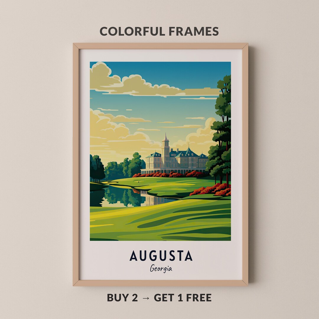 Augusta Travel Poster Georgia Print Wall Art City Print Cityscape ...