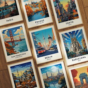 Berlin Alexanderplatz Travel Poster, TV Tower and Tram Wall Art, Germany Cityscape Print, Printable Digital Download image 7