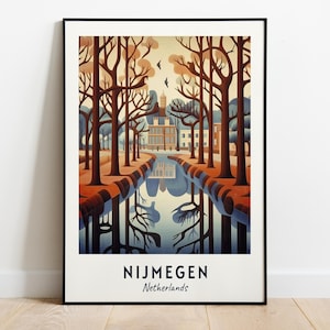 Valkhof Park And Museum Travel Print Wall Art, Nijmegen - Netherlands City Print, Valkhof Park And Museum Travel Gift, Digital Download