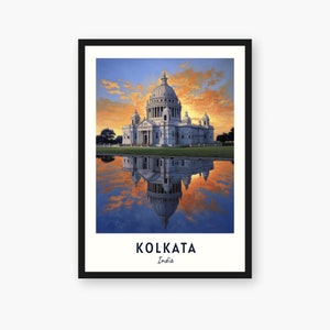 Kolkata Travel Print, Kolkata - India Travel Gift, Printable City Poster, Digital Download, Wedding Gift, Birthday Present